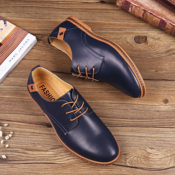 

sneakers men shoes 2019 new fashion solid pu leather man shoes business lace-up mans footwear lace-up casual men sneakers, Black