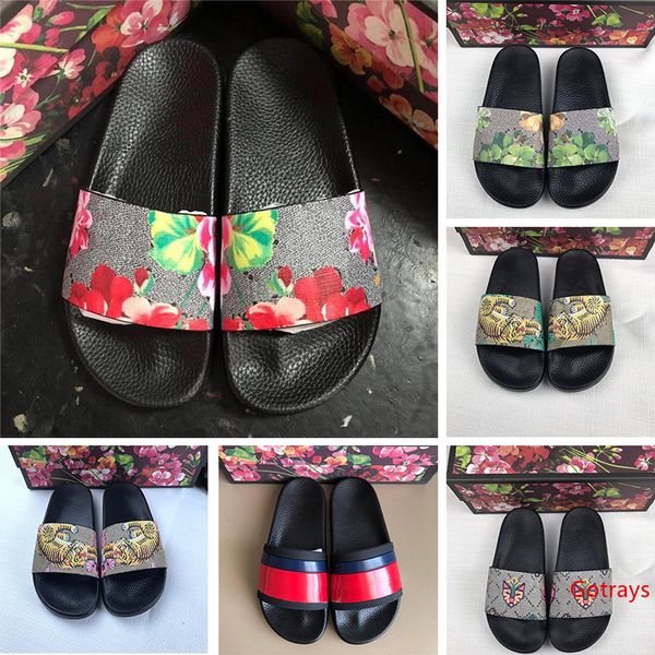 

высокое качество 2019 новый дизайнер мужские цветочные парчовые тапочки мода женские резиновые сандалии квартиры широкие слайды женские шлеп