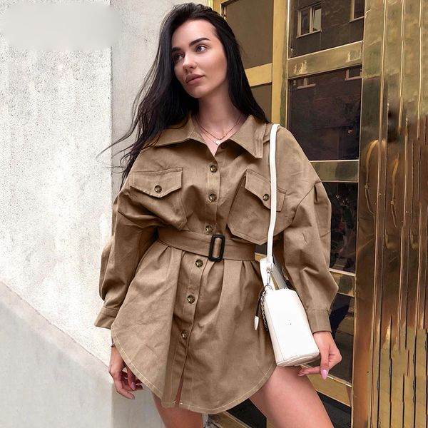 

women clothing woman dresses batwing sleeve mini dress office lady shirt dresses sashes vintage tunic dress 2019 new outerwear casual, Black;gray