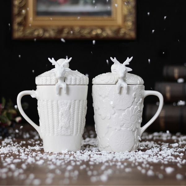 

oussirro merry christmas theme milk / coffee mugs cartoon white snow color mugs cup kitchen tool gift x-mas gift