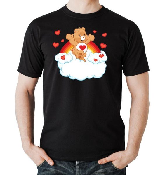 

сердце медведь t-shirt black care bears плюшевый мишка плюшевый, White;black