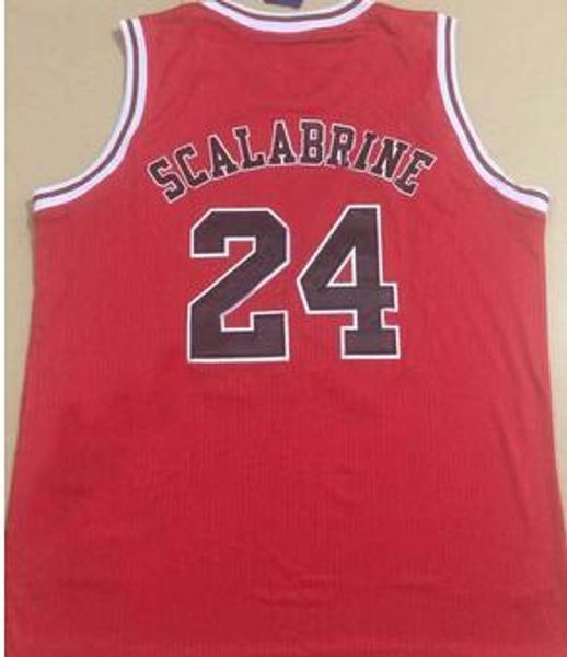 

custom men youth women vintage 24 brian scalabrine college basketball jersey size s-4xl or custom any name or number jersey, Black