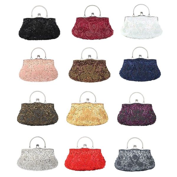 Evening Handbags Vintage Womens Bag Bead Clutch Wedding Party Prom Purse Handbag