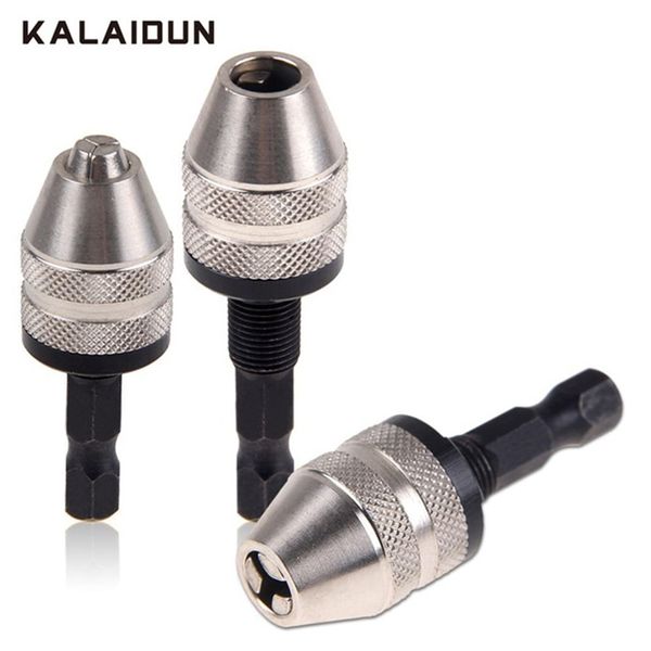 

kalaidun power tool accessories drill chuck 0.6-8 mm clamping range driver tool accessories keyless adapter impact hex shank