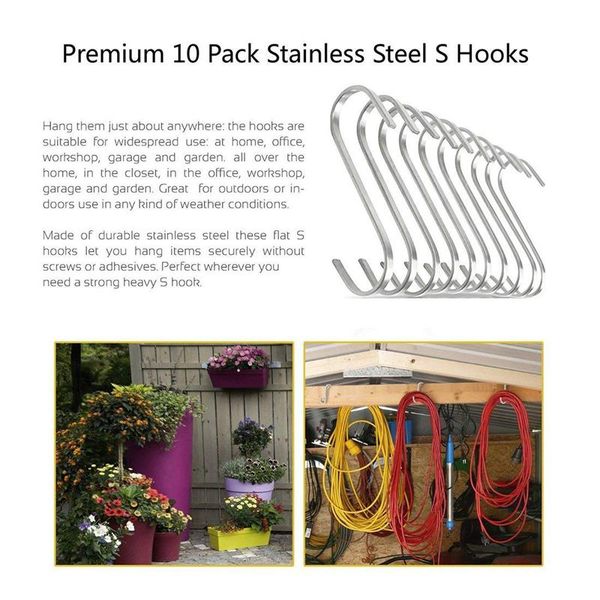 

набор подвесных крючков из нержавеющей стали 10 s для кухонной посуды или мясного мяса