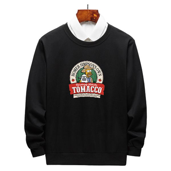 

mens womens designer sweatshirt boys fashion solid color womens cartoon print clothes youth fashion clothing new arrival, Black