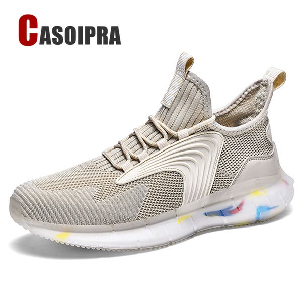 

2020 new luxury running shoes men flying weave breathable sport shoes men trainers fitness jogging footwear male athletic