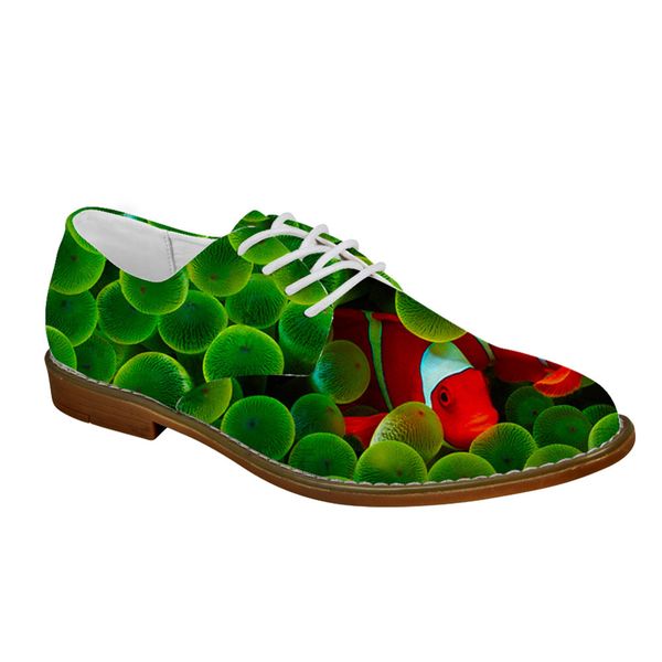 

customized 3d cute animal fish pattern oxfords shoes for men spring fashion dress shoes flats men's leather man casual, Black