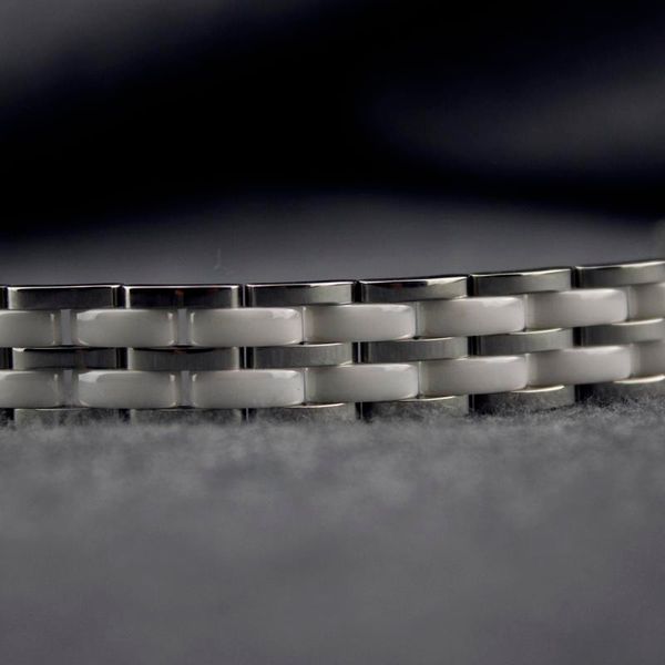 

white ceramic wide bracelet multilayer double layer bangles bracelets for women valentine's day fine jewelry come and get it, Black