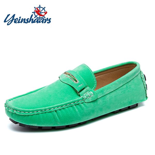 

мокасины мужчины green leather penny мокасины замшевые мокасины мужчины лодка обувь скольжение на вождение обувь большого размера 38-48 soft, Black