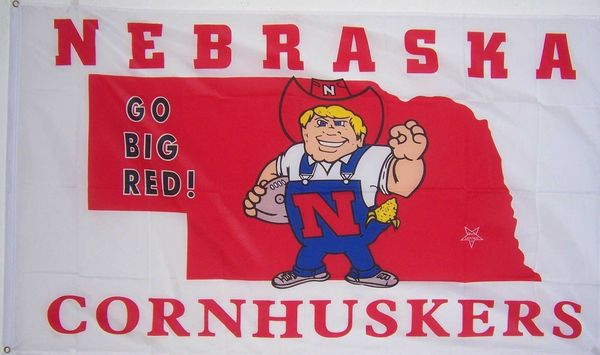 

NEBRASKA CORNHUSKERS GO BANNER FLAG