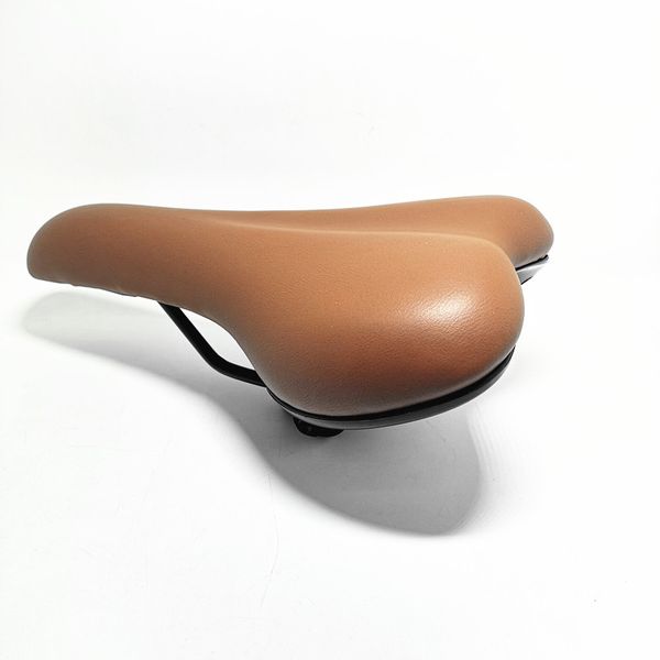 

q1088 bicycle universal saddle vintage brown white spring bicycle saddle bag