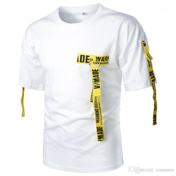 

t-shirts fashion letter applique tees casual natural color crew neck tees male clothing men short sleeve, White;black