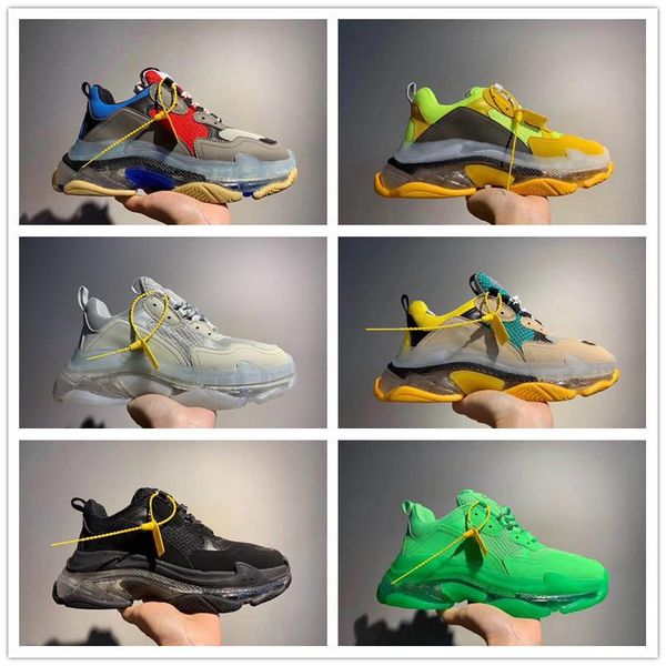

men's fashion designer casual shoes luxury shoes ladies combination nitrogen outsole crystal bottom dad casual shoes 36-45, Black