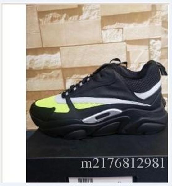 

2019 new 3d reflective canvas and calfskin sports shoes from europe trendy fashion sports b22 men's technical casual shoes 1013, Black