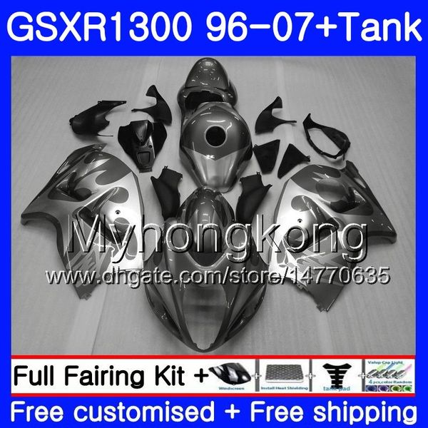 SUZUKI Hayabusa Gri gümüş GSXR1300 1996 1997 1998 2007 333HM.198 GSXR 1300 GSXR1300 96 97 98 99 00 01 02 03 04 05 06 07 Kit için Fairing