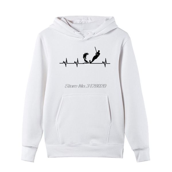 

spring autumn men casual hoodie wakeboard sweatshirts fashion fleece hoody wakeboard heartbeat hoodies hip hop streetwear, Black