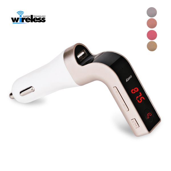 

g7 fm transmitter aux modulator bluetooth handscar kit car audio mp3 player with usb car charger