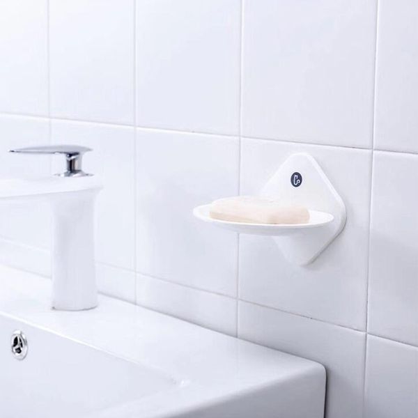 

creative soap box no trace no-punch soap holder for bathroom multi-function solid color convenient boxes