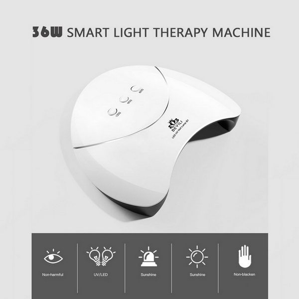 

nails dryers manicure uv lamp nail art light dryer machine smart ptherapy nail gel lamp 36w led uv gel polish curing