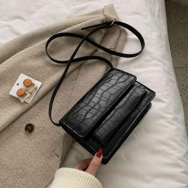 

stone pattern pu leather crossbody bags for women 2019 mini shoulder messenger bag female fashion handbags totes