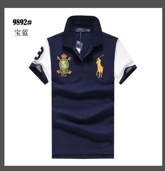 

sell shirts mens designer t- shirts lapel neck short sleeve striped printed mens casual tees size -xxl, White;black