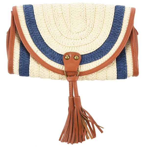 

handmade бали пляжных сумки лето женщины острова солома вязаной сумка crossbody плетеная сумка сплетенных закрылки
