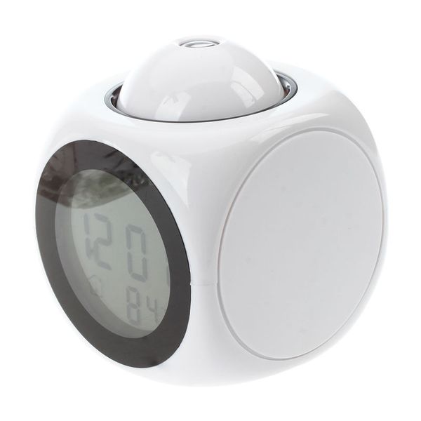 

digital lcd voice talking led projection alarm clock temp station