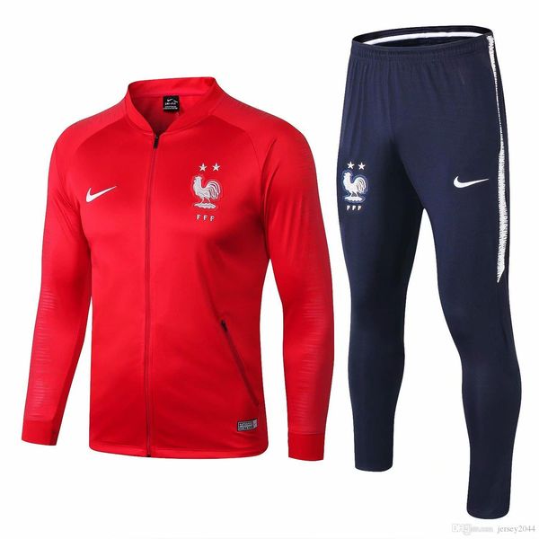 

tt 2018 2019 world cup french tracksuit maillot de foot french national football training suit football jacket s-xl, Gray;blue