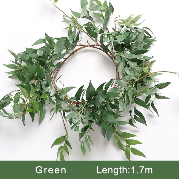 

170см 5.5ft длинные искусственные растения зеленые листья плюща искусственный willow vine поддельный листва листья главная свадьба украшение