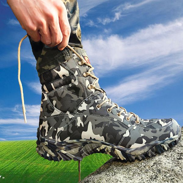 

men summer light combat boots with grey camouflage men boots asker bot waterproof breathable bots, Black
