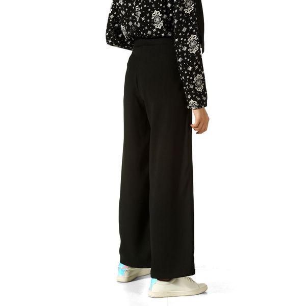 

hijab high waisted wide leg pants, Black;white
