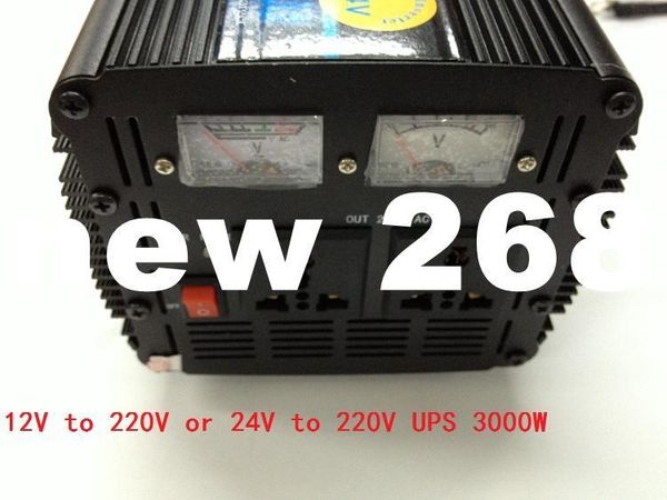 Freeshipping горячий продавать 20A 12 В до 220 В инвертор питания DC-AC инвертор ИБП 3000 Вт зарядное устройство