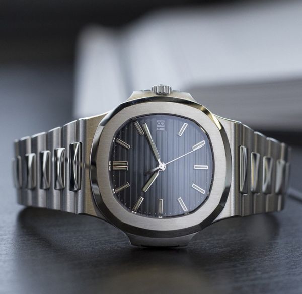 

luxury mens watches quality watches 5711a fashion men stainless steel strap automatic mechanical watch 2813 movement wristwatch sapphire, Slivery;brown