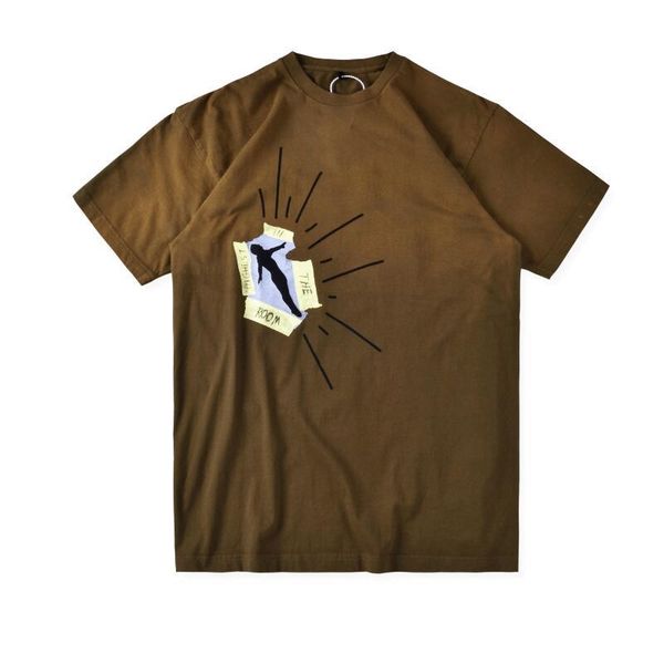 

mens t shirts fashion travis scott cactus jack highest in the room washed high street short sleeve casual shirts t01, White;black