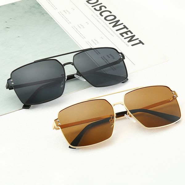 

new retro men's luxury sunglasses mental gold plated designer glasses for men retro steampunk style eyewear come with original case 5co, White;black