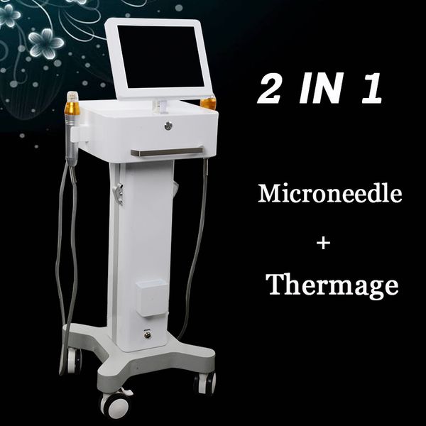 

2019 high end microneedle thermage fractional rf face lift machine 2 in 1 anti aging wrinkle removal skin resurfacing microneedling