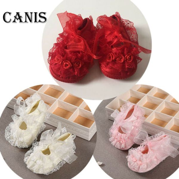 

infant newborn baby girl princess non-slip lace flower shoes baby shoes