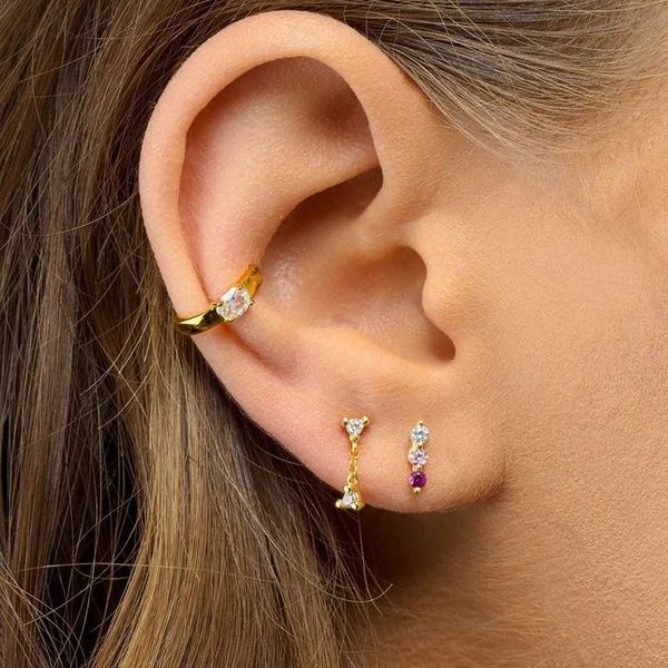 

zemo women's cubic zircon drop earrings girls' 925 sterling silver tassel dangle earrings hanging ear piecing boucle d'oreill