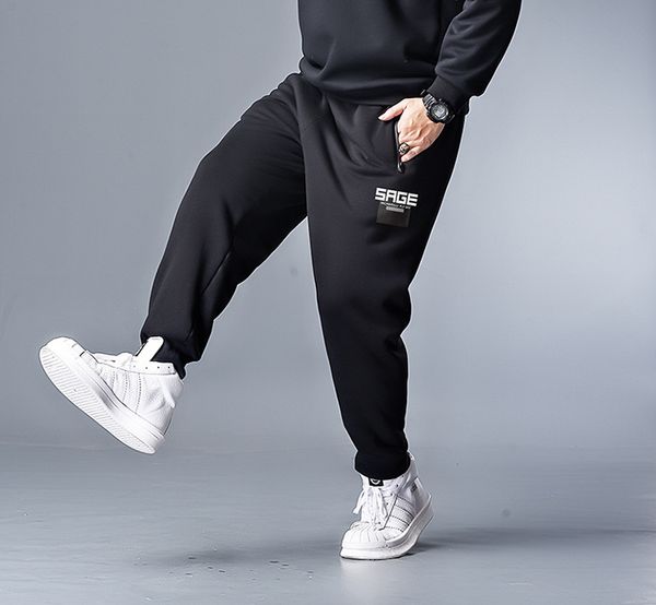 

k72012-sa black word-cashmere 358 pants plus-sized plus velvet thick winter warm pants sweatpants