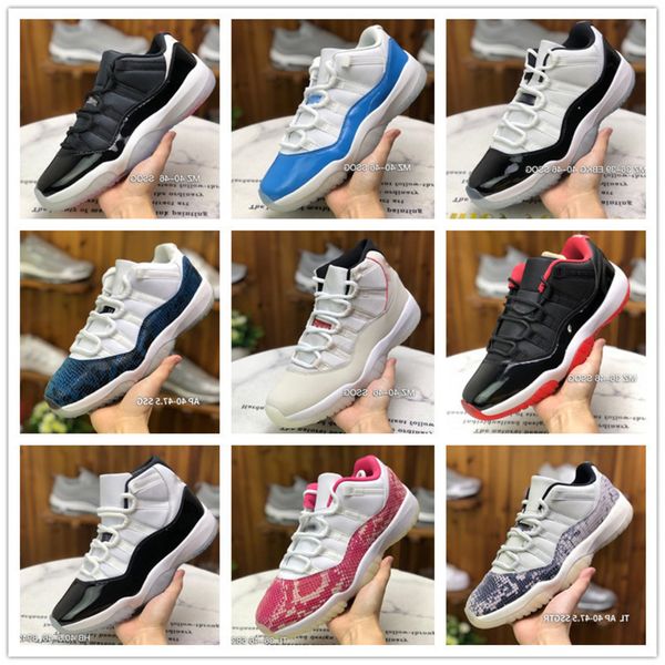 

11 new 11s low white men bred women jumpman basketball shoes concord 46 white metallic silver platinum tint space designer sneakers trainer