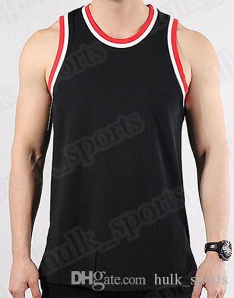 

959275 summer sleeveless sports and fitness vests men loose t shirt cotton running vest trend clothing bottom outsidse wear comfortable 50, Black;red