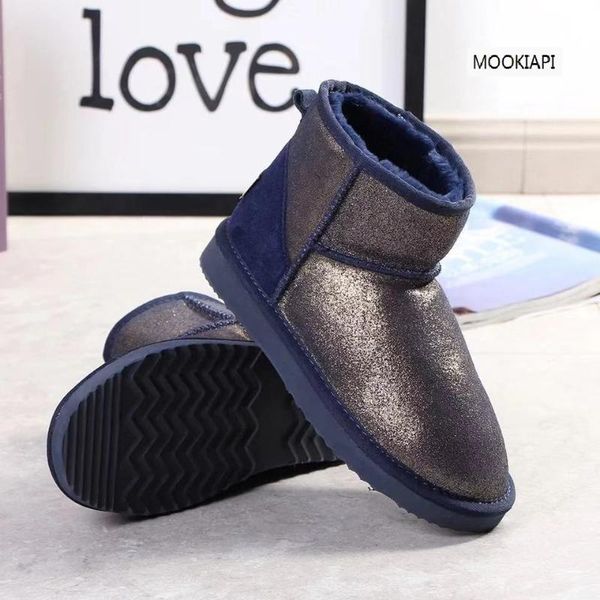 

the latest women's snow boots of australian in 2020, 100% real leather, classic and fashionable women's shoes, Black