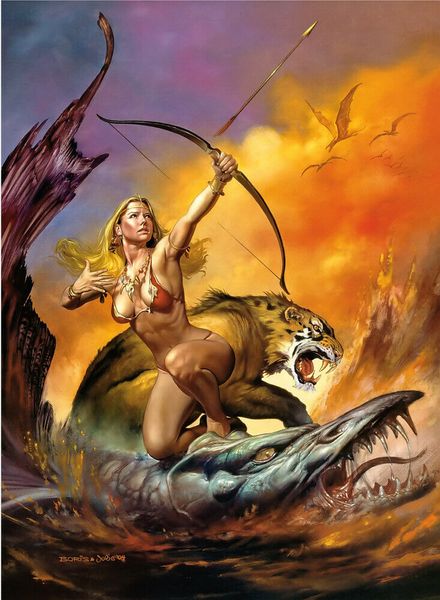 

boris vallejo fantasy art home decor woman warrior handpainted &hd print oil painting on canvas wall art canvas pictures 191106