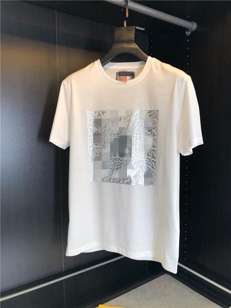 

20fw limited luxury designer men t shirts for mens tshirt chest ffprints on summer short sleeve mans womans tshirt 4.20, White;black