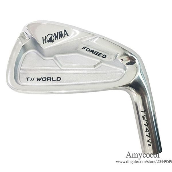 NOVOS CLUBS Cabeça de golfe Honma Tw747 Vx Golf Irons 4-11 Conjunto de 8pcs/lote sem eixo forjado clubes de prata Irons de cabeça frete grátis