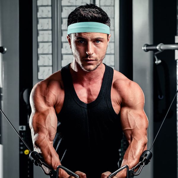 

1 pcs man elastic headbands gym hair band headbands prevent sports sweat band equipment yoga running and jogging sweat, Yellow;black