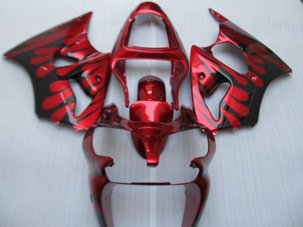 Einspritzverkleidungs-Bodykit für KAWASAKI Ninja ZZR600 ZZR 600 05 06 07 08 ZZR600 2005 2008 rot schwarz Verkleidungsset + Geschenke KU22