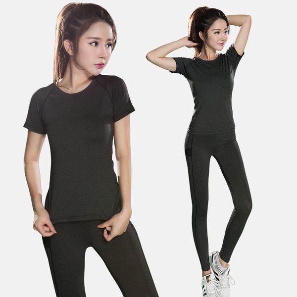 

cxuey 2020 fitness suit women sportswear dry fit gym clothing running workout sport kit t-shirt yoga costume tracksuit set wear