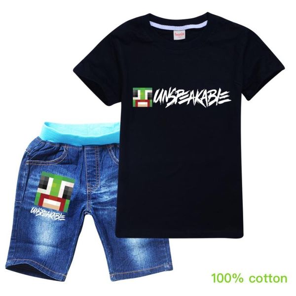 

2020 ropa unspeakable youtuber gamer fans clothes boys t-shirt youth girls tee shirt funny fancy cotton merch pants 2p, White